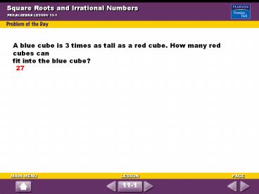 Square Roots and Irrational Numbers