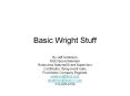 Basic Wright Stuff PowerPoint PPT Presentation