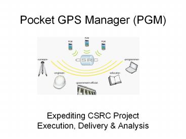 Pocket GPS Manager (PGM)