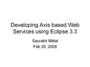 Developing Axis based Web Services using Eclipse 3.3