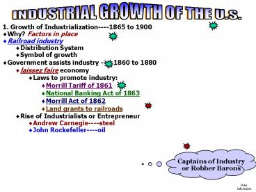 Notes: Industrialists