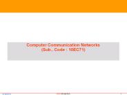 Computer Communication Networks