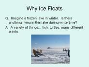 Why Ice Floats