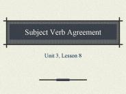 Subject Verb Agreement