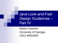 Java Look-and-Feel Design Guidelines  PowerPoint PPT Presentation