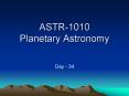 ASTR-1010 Planetary Astronomy PowerPoint PPT Presentation