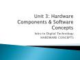 Unit 3: Hardware Components PowerPoint PPT Presentation