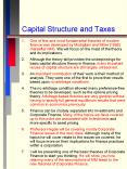 Capital Structure and Taxes PowerPoint PPT Presentation