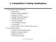 2. Competitive Trading Institutions