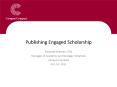 Publishing Engaged Scholarship PowerPoint PPT Presentation