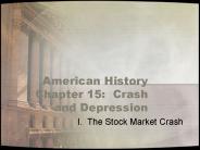 American History Chapter 15: Crash and Depression