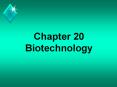 Chapter%2020%20Biotechnology PowerPoint PPT Presentation