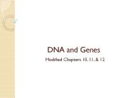 DNA and Genes