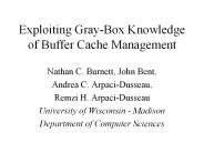 Exploiting Gray-Box Knowledge of Buffer Cache Management