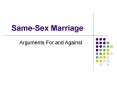 Same-Sex Marriage PowerPoint PPT Presentation