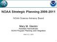 NOAA Strategic Planning 2006-2011  NOAA Science Advisory Board PowerPoint PPT Presentation