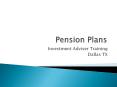 Pension Plans PowerPoint PPT Presentation