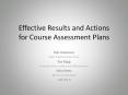 Effective Results and Actions for Course Assessment Plans PowerPoint PPT Presentation
