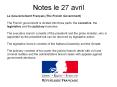 Notes le 27 avril PowerPoint PPT Presentation