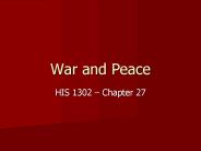 War and Peace