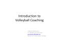 Introduction to Volleyball Coaching PowerPoint PPT Presentation