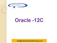 Oracle - 12c Architecture