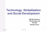 Technology, Globalization and Social Development
