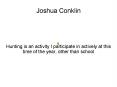 Joshua Conklin PowerPoint PPT Presentation
