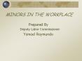 MINORS IN THE WORKPLACE PowerPoint PPT Presentation