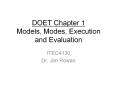 DOET Chapter 1 Models, Modes, Execution and Evaluation PowerPoint PPT Presentation