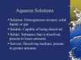 Aqueous Solutions PowerPoint PPT Presentation