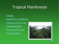 Tropical Rainforests PowerPoint PPT Presentation