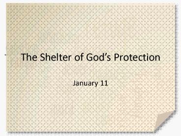 The Shelter of God
