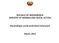 REPUBLIC OF MOZAMBIQUE MINISTRY OF WOMAN AND SOCIAL ACTION  Mozambique social protection framework  March, 2011 PowerPoint PPT Presentation