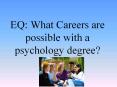 EQ: What Careers are possible with a psychology degree? PowerPoint PPT Presentation