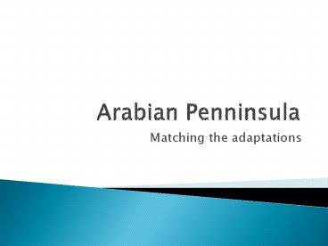 Arabian Penninsula
