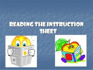 Reading The Instruction Sheet