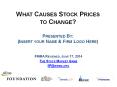 What Causes Stock Prices to Change? Presented By: (Insert your Name PowerPoint PPT Presentation
