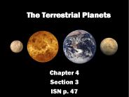 The Terrestrial Planets