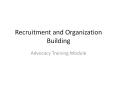 Recruitment and Organization Building PowerPoint PPT Presentation