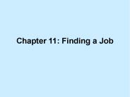 Chapter 11: Finding a Job
