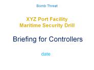 XYZ Port Facility Maritime Security Drill