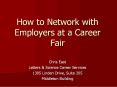 How to Network with Employers at a Career Fair PowerPoint PPT Presentation