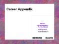 Career Appendix PowerPoint PPT Presentation