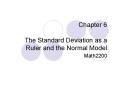 Chapter 6 The Standard Deviation as a Ruler and the Normal Model PowerPoint PPT Presentation