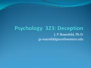 Psychology 323: Deception
