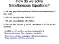 How do we solve Simultaneous Equations? PowerPoint PPT Presentation