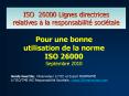ISO 26000 Lignes directrices relatives  PowerPoint PPT Presentation
