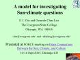 A model for investigating Sun-climate questions PowerPoint PPT Presentation