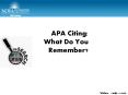 APA Part 1  PowerPoint PPT Presentation